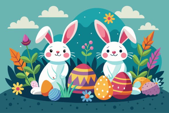 Download Bunny Easter Eggs Clipart - Premium Resources
