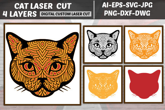 Download Multilayer Laser Cut Cat Svg - Svg Collection