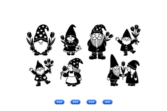 Download Tulip Gnome SVG Clipart Pack - Svg Collection