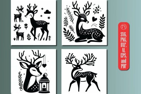 Download PANNO DEER Wood Laser Cut SVG Bundle - Svg Collection