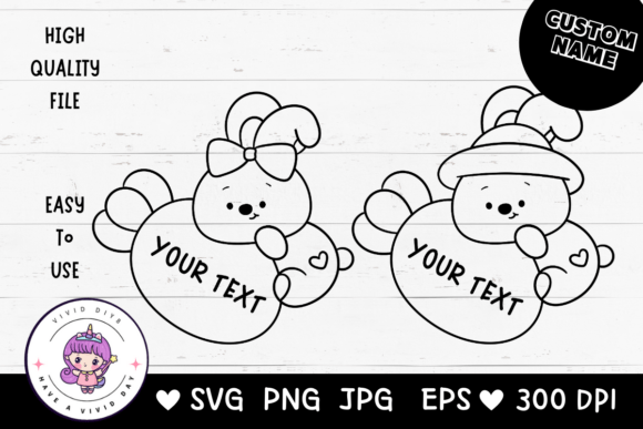 Download Custom Name Easter Bunny SVG Cricut Cute - Svg Collection