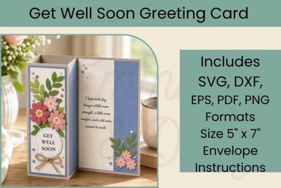 Download Get Well Soon Card SVG Template - Svg Collection