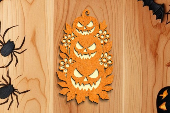 Download Stacked Flower Pumpkins Laser Cut SVG - Svg Collection