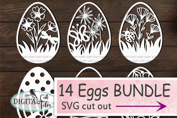 Download Floral Easter Eggs Bundle Svg Cut File - Svg Collection