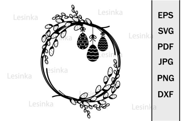Download Festive Easter Egg Garland Frame Svg - Svg Collection