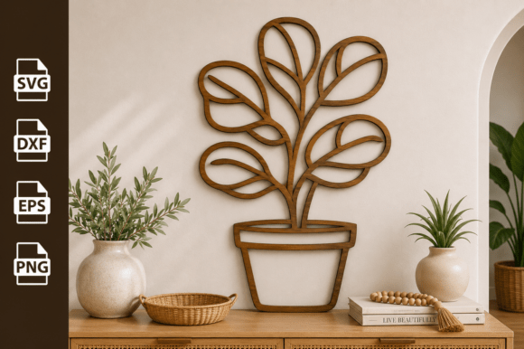 Download Potted Plant Tree Laser Cut Files Svg - Svg Collection