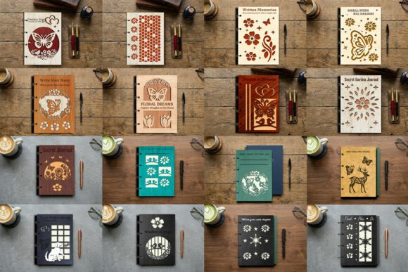 Download Laser Cut Wood Notebook Cover SVG Bundle - Svg Collection