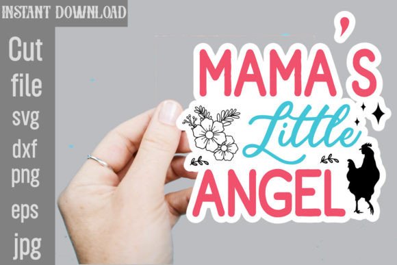 Download Mama's Little Angel SVG Stickers - Svg Collection