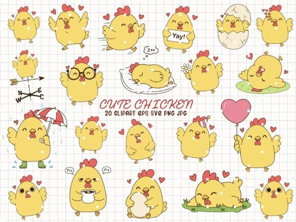 Download Cute Chicken Svg, Farm Animal Clipart - Svg Collection