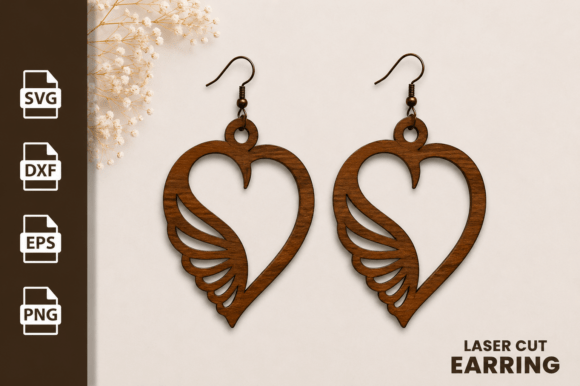 Download Heart Shape Earring Laser Cut Files SVG - Svg Collection
