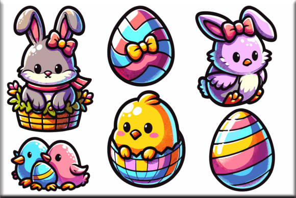 Download Cute Easter Illustrations Bundle PNG SVG - Svg Collection