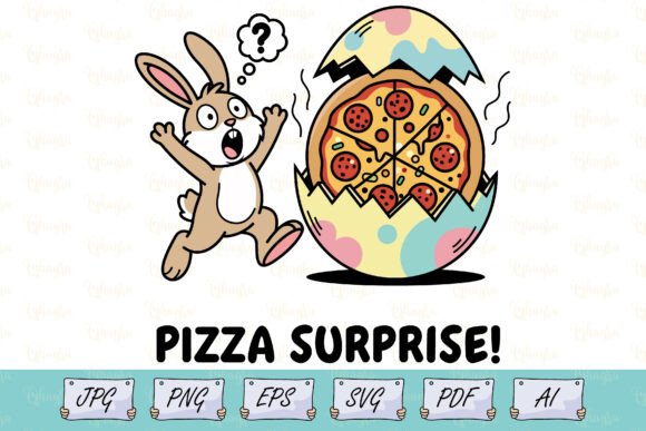 Download Funny Easter Bunny Pizza Surprise SVG - Svg Collection