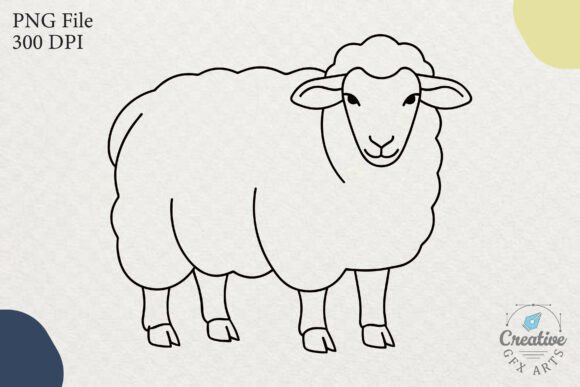 Download Sheep Lamb Line Art Vector SVG Clipart - Svg Collection