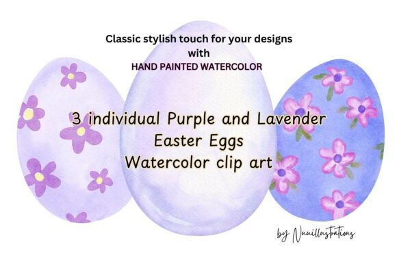 Download Purple Watercolor Easter Eggs Clip Art - Premium Resources