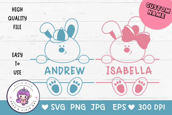 Download Easter Custom Name Bunny SVG Cricut Kid - Svg Collection