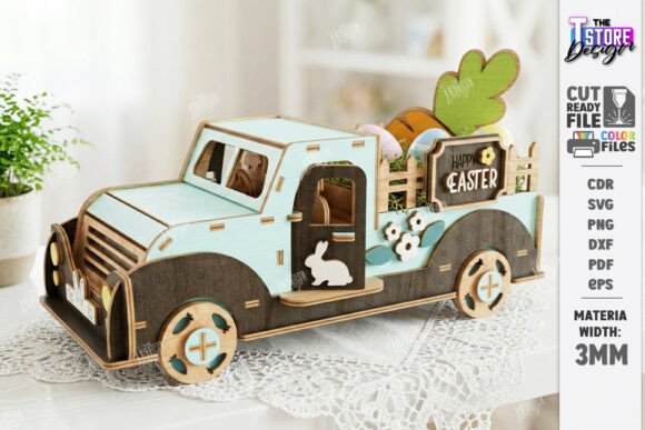Download 3D Easter Truck with Eggs Laser Cut Svg - Svg Collection