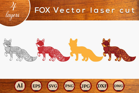 Download Multilayer Laser Cut FOX SVG - Svg Collection