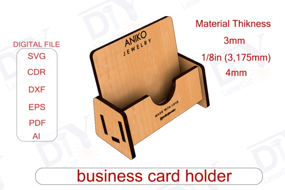 Download Business Card Holder Laser Cut Files SVG - Svg Collection