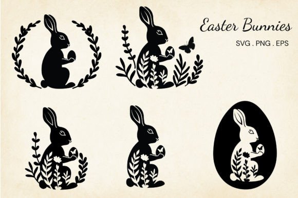 Download Easter Bunnies Vector Bundle SVG, EPS - Svg Collection
