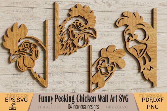 Download Funny Peeking Chicken Wall Art SVG - Svg Collection