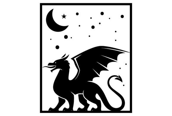 Download Dragon SVG Moon Silhouette - Svg Collection