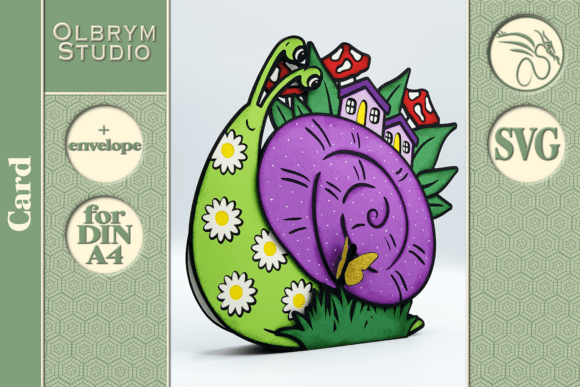 Download Woodland Snail Greeting Card SVG - Svg Collection