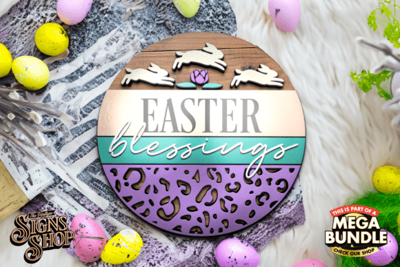 Download Easter Blessings | SVG Easter Round Sig - Svg Collection