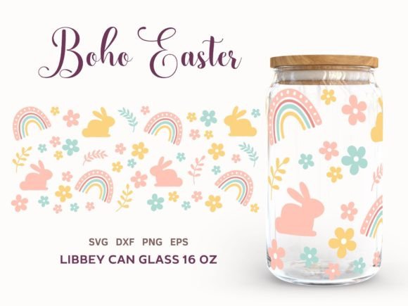Download Boho Easter Libbey Can Glass Wrap SVG - Svg Collection