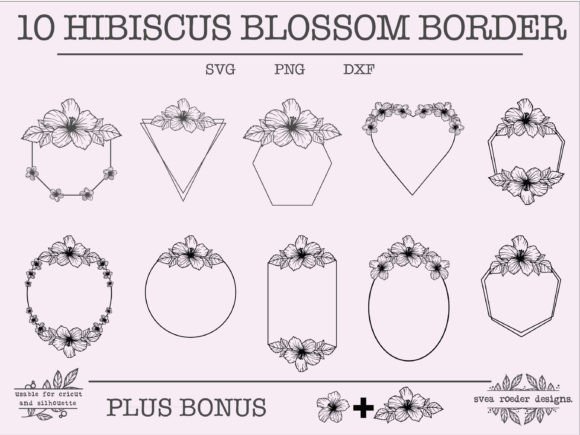 Download 10 Hibiscus Wildflower Wreath Svg - Svg Collection
