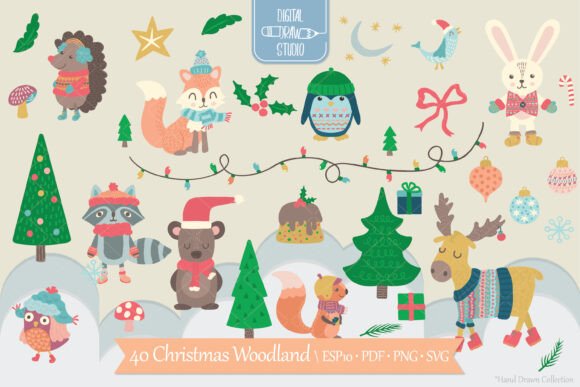 Download Christmas Woodland Animals | Holiday - Holiday Collection