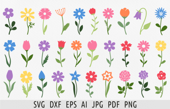 Download Flat Flower Svg Bundle Floral Cricut Svg - Svg Collection