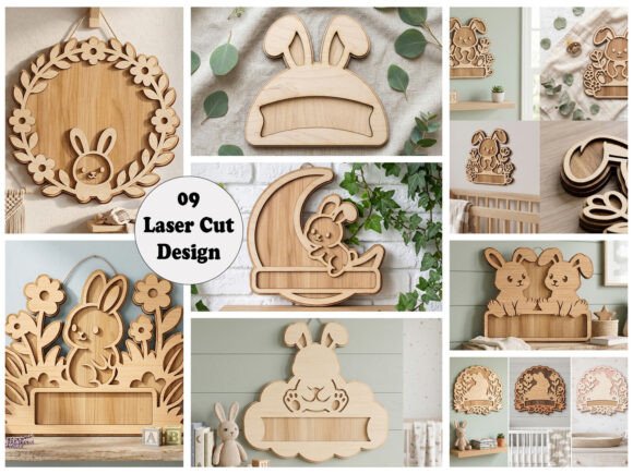 Download Bunny Nursery Name Sign Bundle SVG - Svg Collection