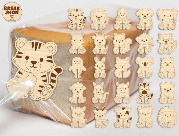 Download Animal Bread Clip Laser Cut SVG Bundle - Svg Collection