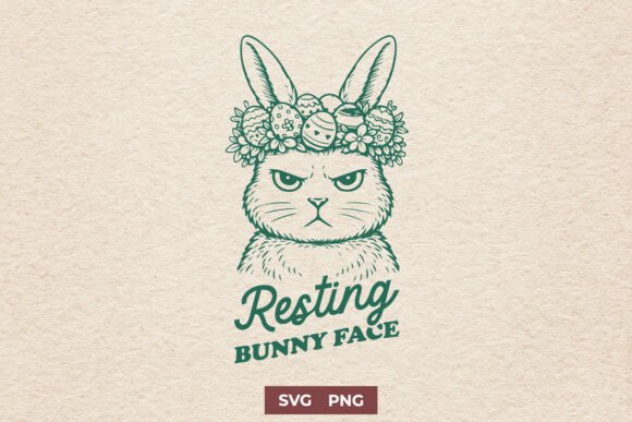 Download Resting Bunny Face SVG, Funny Easter PNG - Svg Collection