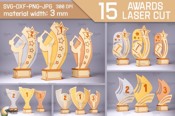 Download Award Bundle Laser Cut. Wood Trophy SVG - Svg Collection