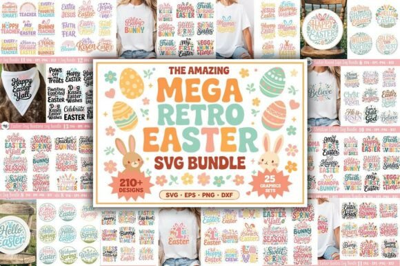 Download The Amazing Mega Retro Easter SVG Bundle - Svg Collection