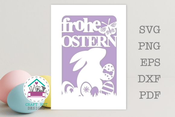 Download Frohe Ostern Happy Easter Card SVG Cut - Svg Collection