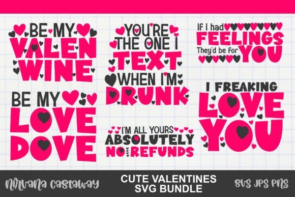 Download Cute Valentines SVG PNG Craft Bundle - Svg Collection