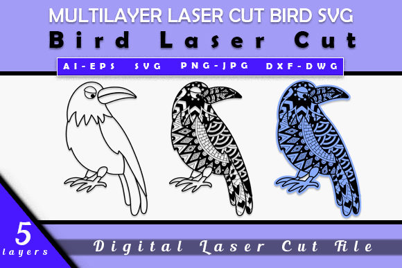 Download Multilayer Laser Cut Bird SVG - Svg Collection